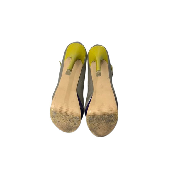 Steve Madden Womens Platform Pumps Size 9.5 Gray Yellow Blue - Picture 8 of 8